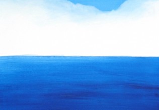 'Ohne Titel', Gouache auf Leinwand, 80 x 1,20