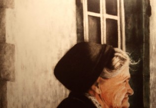 'Bretonin', Pastellkreide, 32 x 42 