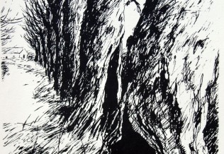 Studie 'Platanenallee', 21 x 27