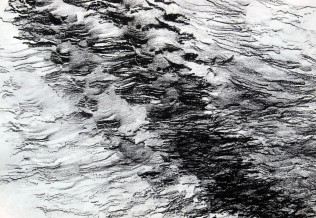 Frottage 'Wirbel', Graphit 9B, 28 x 40