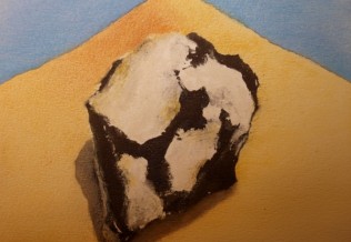 Steinstudie, Aquarell, 18 x 25