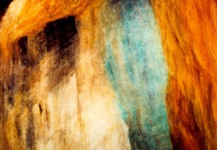 'Adlergrotte, 1', Ölkreide, 35 x 48