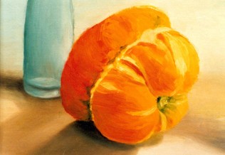'Stilleben mit Zierkürbis', Öl, 30 x 40